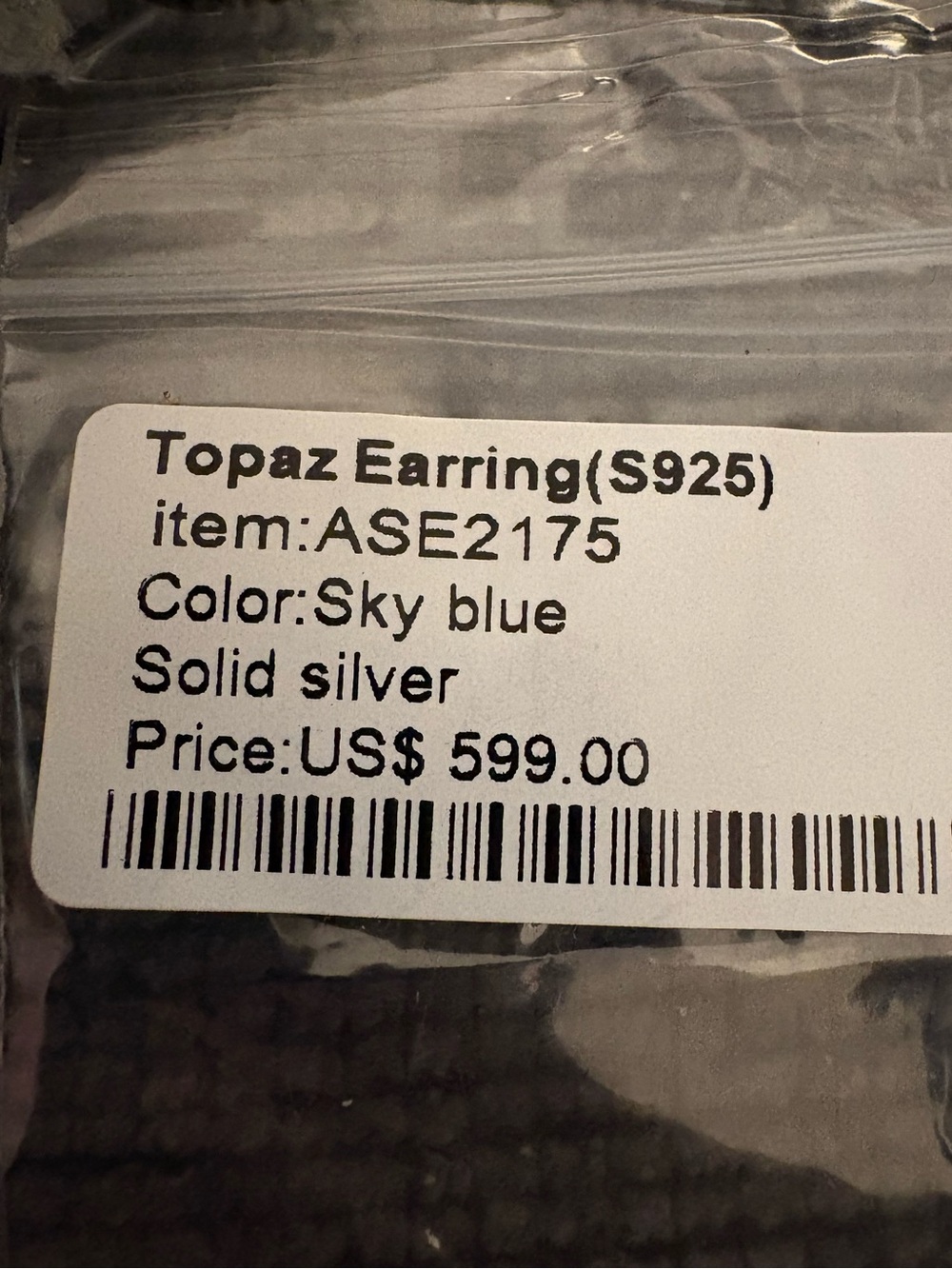 Solid Sterling Silver 2 CTW Sky Blue Topaz Earrings - Picture 4 of 5